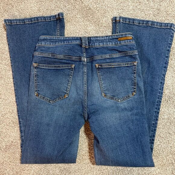 Anthropologie Pilcro High Waisted Denim Trouser Bootcut Jeans Blue Size 27/4 - Picture 3 of 5